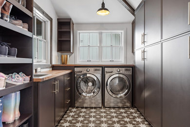 Inspiration for a laundry room remodel in Detroit