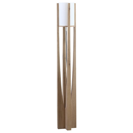 Modern Oak Floor Lamp 63"