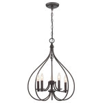 Lite Source - Farrah 5-Light Chandelier Dark Bronze - Canopy Included: Yes Canopy Diameter: 5.00 Warranty: 1 Year Hardwire of Plug? Hardwire Number of Bulbs Used: 5 Type/Wattage of Bulbs: E12 Candelabra 60W Are bulbs included? No UL Listed: Yes