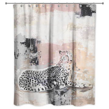 Jungle Cat Abstract I 71"x74" Shower Curtain