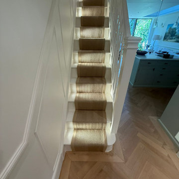 Crucial Trading Sisal Harmony Herringbone Moon Frost carpet installation