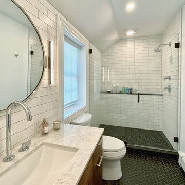 Melrose Primary Bathroom with Walnut Vanity