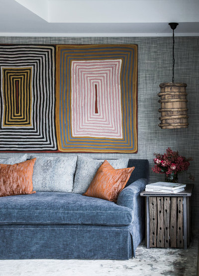 Contemporary Living Room by Marylou Sobel Interior Design