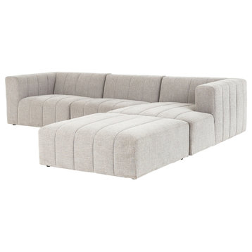 Four Hands Langham Channeled 3-Piece Sectional Set, Right-Arm Facing