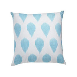TEARDROP IKAT PILLOW - RAIN - Decorative Pillows