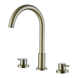 RBROHANT - Two Handle Widespread Bathroom Sink Faucet With 2 Supply Lines - Bathroom Sink Faucets