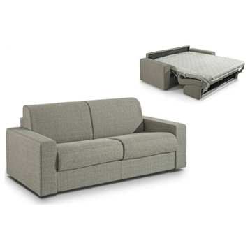 Lincoln Modern Gray Fabric Sofa Bed With Queen Size Mattress
