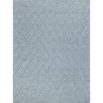 Brentwood Handwoven Wool/Viscose Dark Gray Area Rug, 9'x12'