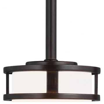 6.5 Inch 9.3W 1 LED Mini-Pendant-Bronze Finish-Incandescent Lamping Type