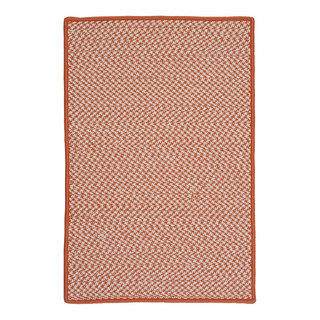 Colonial Mills Outdoor Houndstooth Tweed Ot19 Orange Area Rugs ...