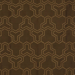 Brown Custom Made Embroidered Dupioni Silk Curtains - Window Treatments