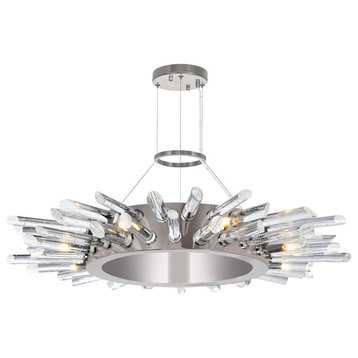 Thorns 8 Light Chandelier With Polished Nickel Finish