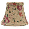 30005-6 Small Bell  Chandelier Clip On Lamp Shade Floral Print 3"x5"x4"