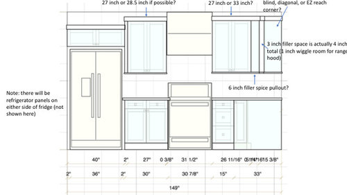Kitchen Design Dilemma - Fillers and Cabinet Sizes