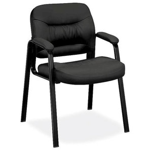 Black for sale online OFM Ess-9015 Essentials Leather Executive Side Chair With Sled Base 