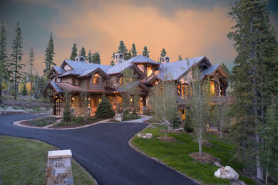 Inspiration for a rustic exterior home remodel in Denver