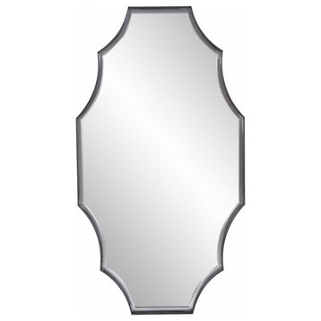 Edgebrook Graphite Unique Mirror, Modern, Metal, 24 X 43