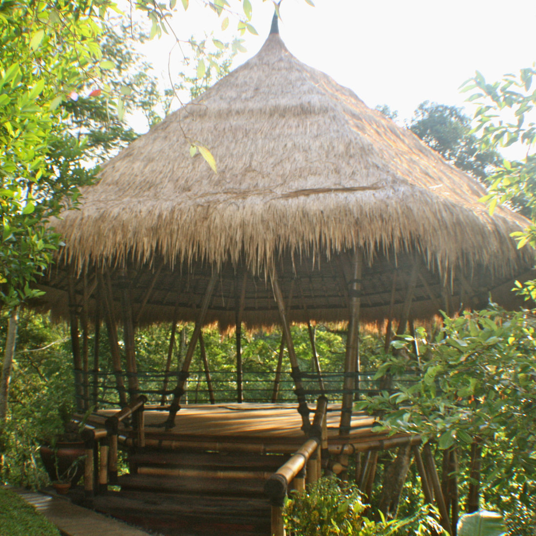 Bamboo yoga space