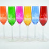 Fine Crystal Multi Color Champagne Flute 6-Piece Gift Set