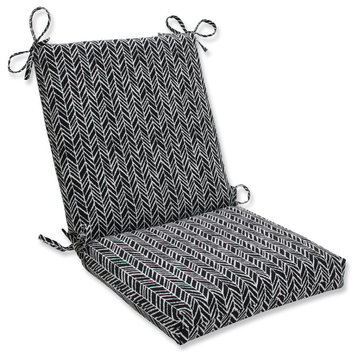 Out/Indoor Herringbone Squared Corners Chair Cushion, Night
