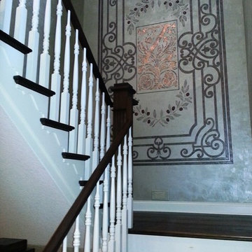 Stairwell wall 'carpet'