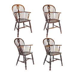 Assembled Set of Four English Windsor Armchairs - Dining Chairs