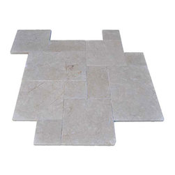 French Pattern Pearl Marble Pavers - Tumbled - Wall And Floor Tile
