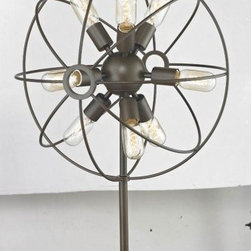 Sputnik Table Lamp with Rustic Finish - Table Lamps
