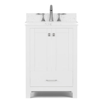 Caroline Avenue 24'' White Bathroom Vanity