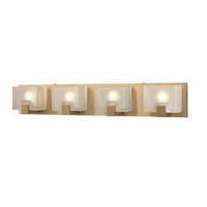 Art Deco 4 Light Vanity Light in Satin Black Finish