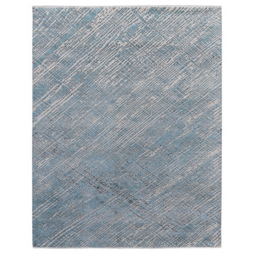 Amer Rugs Majestic MAJ-5 Blue Blue Hand-knotted - 10'x14' Rectangle Area Rug