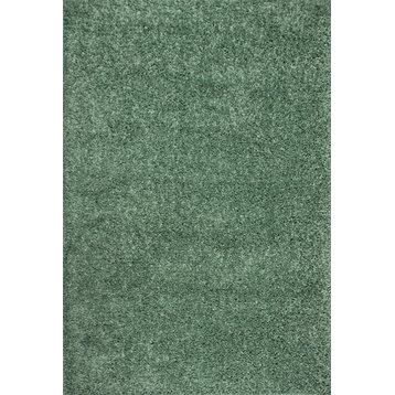 nuLOOM Kara Shag Striped Area Rug, Green, 6'7"x9'