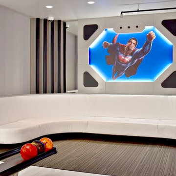 Super Hero Alley in-home bowling lanes