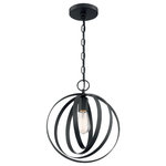 Nuvo Lighting - Nuvo Lighting Pendleton - 1 Light Pendant, Matte Black Finish - Pendleton; 1 Light; Pendant Fixture; Brushed NickePendleton 1 Light Pe Matte Black *UL Approved: YES Energy Star Qualified: n/a ADA Certified: n/a  *Number of Lights: Lamp: 1-*Wattage:100w A19 Medium Base bulb(s) *Bulb Included:No *Bulb Type:A19 Medium Base *Finish Type:Matte Black