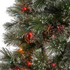 9' Cashmere and Mixed Spruce Artificial Christmas Tree, Pre-Lit Multi-Colored