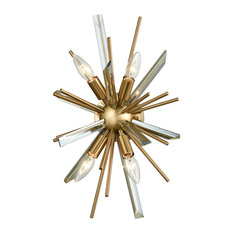 Palisades Ave 4 Light Wall Sconce in Antique Brass