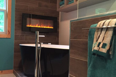 Inspiration for a modern bathroom remodel in Other