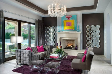 Living room - contemporary living room idea in Phoenix