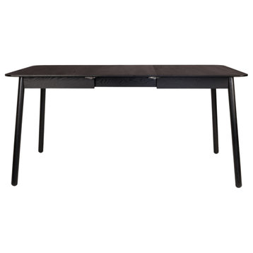 Walnut Extendable Dining Table | Zuiver Glimps, Black