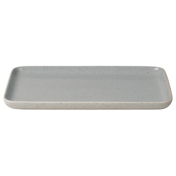 Sablo Small Snack Plate 4-Pack, Stone, 5.8x8.3"