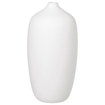 Ceola Vase Ceramic 5X10, White