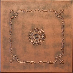 R 43 Styrofoam Ceiling Tile 20x20 - Antique Copper - Ceiling Tile