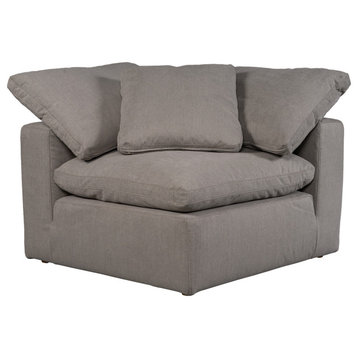 Terra Condo Corner Chair Livesmart Fabric Light Grey