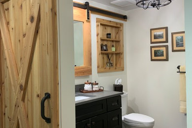 Custom Bathroom Barn Door and Mirror