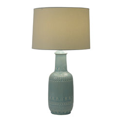 Decor Therapy - Patterned Ceramic Table Lamp - Table Lamps