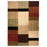 Orian - Orian Impressions Shag Brigim Copper Area Rug, 7'10"x10'10" - Enliven your floor with Impressions Shag's bold designs and neutral hues of nature. This collection will fill a room with dramatic color, unique style and super soft texture underfoot. This collection offers appealing geometric patterns  that will blend well with any home decor and the variety of colors will help bring any space together beautifully.