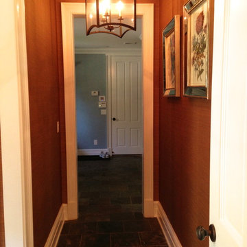 Grass Cloth Inspired Hallway!