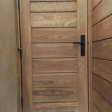 Modern Wood Custom Gates by Garden Passages