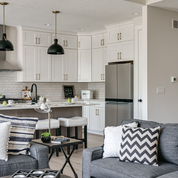 Moody Neutrals with Mix of Modern & Rustic Elements