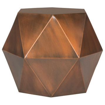 Strider Faceted Side Table Copper